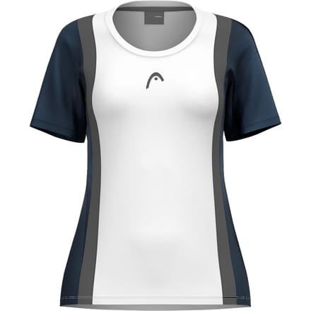 HEAD Club 25 Tech T-shirt Dames-Wit,Donkerblauw