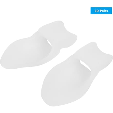 10 Paires Séparateur d'Orteils Réutilisable Silicone Souple Confortable Semelle Intérieure Correction Coussinet de Pied white