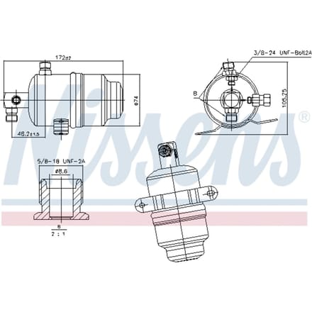 Droger, airconditioningsysteem NISSENS 95763