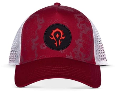 World Of Warcraft - Logo Trucker pet - Wit/Rood