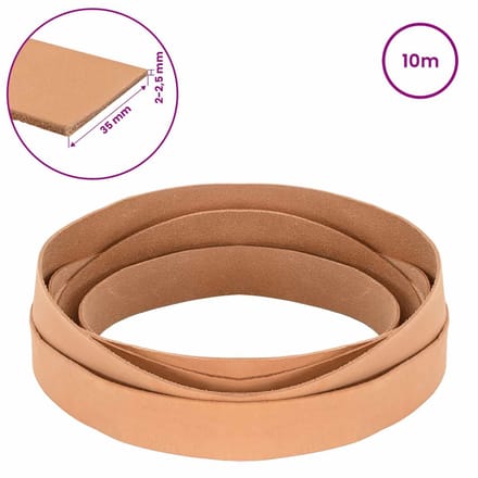vidaXL - Leren - riem - 1 - Lichtbruin - 1000 - x - 3,5 - cm - Leer