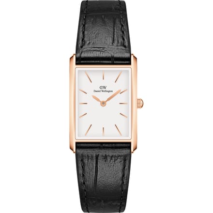 Daniel Wellington DW Watch Bound Black Crocodile Rose Gold 22x32 MIC