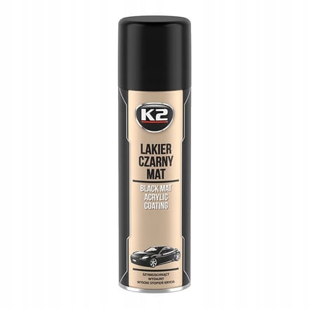K2 L340 Serie - Mat Zwarte Snel Drooglak - Acryl Basis - 500ml - Binnen- en Buitengebruik