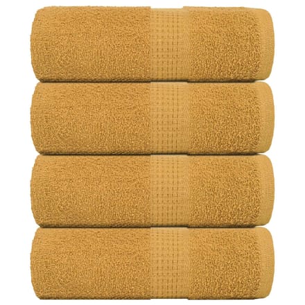 vidaXL - Washandjes - FROGN - 4 - st - 30x30 - cm - 360 - g/m² - goud