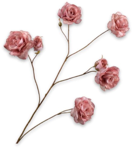 Silk-ka - Kunstbloem - roos - roze - H93 cm