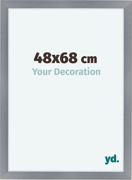 Your Decoration - Fotolijst 48x68 cm - MDF - Aluminium Geborsteld - Como