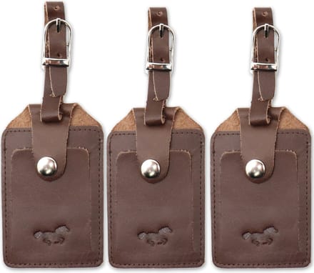 Safekeepers Kofferlabels - 3 stuks - Bagagelabel - Reislabel - bagagelabels - Leer