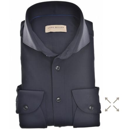 John Miller Overhemd Tailored Hyperstretch Long Sleeve Navy / male