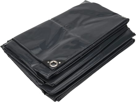 6x8 Afdekzeil PVC 450gr - Antraciet 7016 - zeilringen iedere 50cm