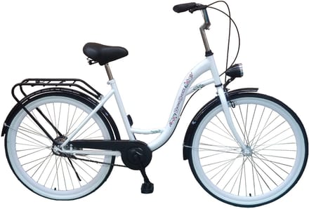 Viking Choice - Meisjesfiets – stadsfiets – 26 inch – wit, zwart
