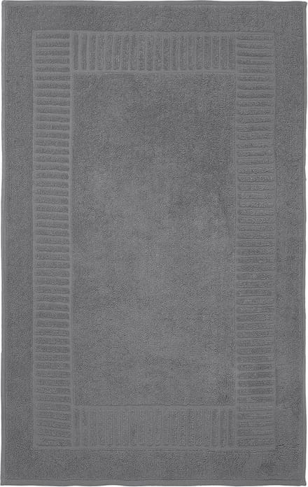 Set van 2 badmatten 50x80 cm | 100% katoen | douchemat kleur antraciet grijs