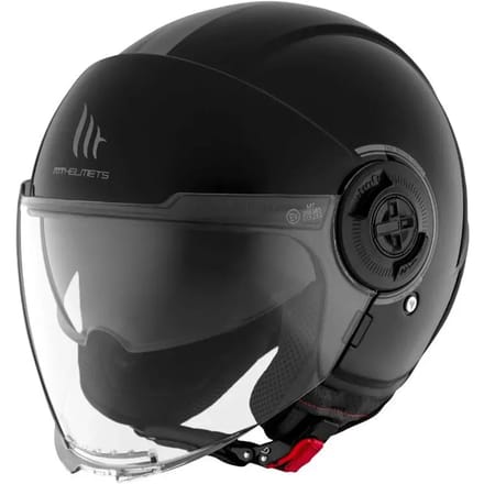 MT Jethelm Viale S helm glans zwart M - Scooterhelm Brommerhelm