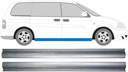Reparatie dorpel voor Kia Carnival 1998-2006 / Links = Rechts / Set