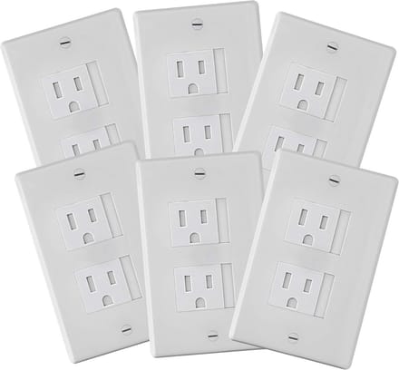 6-pack zelfsluitende Decora Outlet Covers voor kinderproof stopcontacten