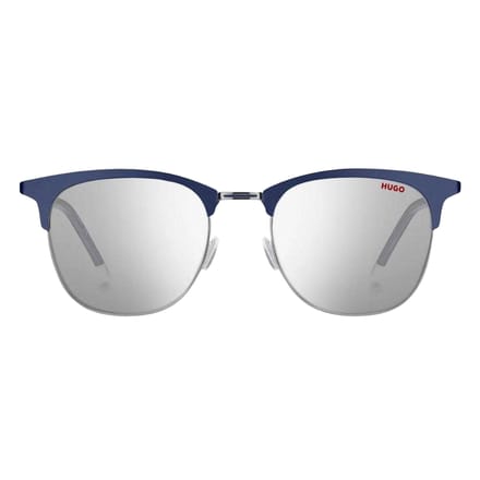 Hugo Boss Heren 1208 0KU0 Gespiegelde Zonnebril (Blauw/zilver)