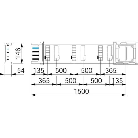 Schneider Electric KSA400ED4156 KSA400ED4156 Railverdeler Inhoud: 1 stuk(s)