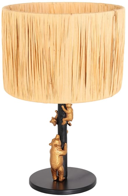 Anne Lighting tafellamp Animaux - zwart - metaal - 20 cm - E27 fitting - 3714ZW