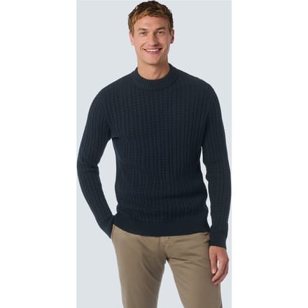 No Excess Pullover Crewneck Cable Jacquard Night Größe: XXL | Pullover Outlet | Herren | Schwarz