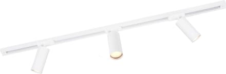 Ledvion - LED Railverlichting 1M + 3 Railspots (5W - 2700K - Wit - Dimbaar) - 1-Fase