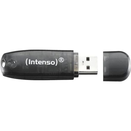Intenso Rainbow Line USB Drive - Zwart - 16GB - USB-stick