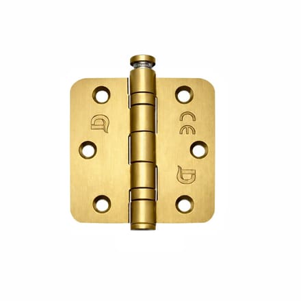 DutchLine - Kogellagerscharnier - Geborsteld Messing Goud - 76x76x2.5
