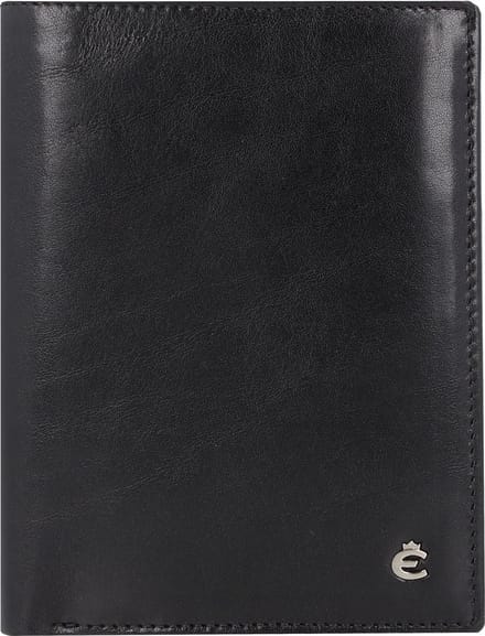 Esquire Toscana Portemonnee RFID Leer 10 cm - Jongens - Staand formaat - schwarz