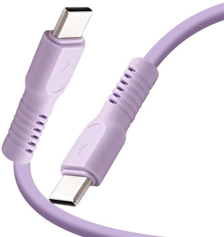 Forever, USB-C naar USB-C Oplaadkabel 60W - 3A Data & Opladen - 1.8m, Paars
