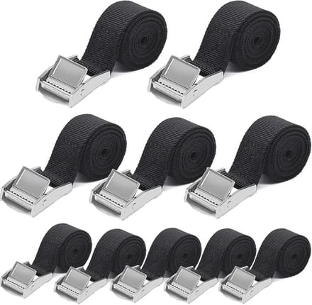 10 stuks robuuste spanbanden 25 mm x 1 m voor efficiënt bevestigen en bundelen
