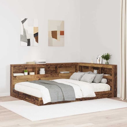 vidaXL - Opberghoofdbord - Oud - Hout - Bewerkt - hout