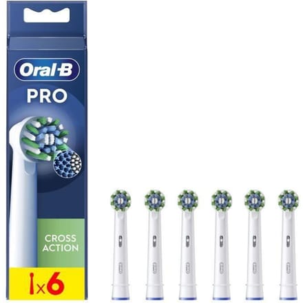Brossette ORAL-B - Cross Action - pour brosse a dent électrique - pack de 6