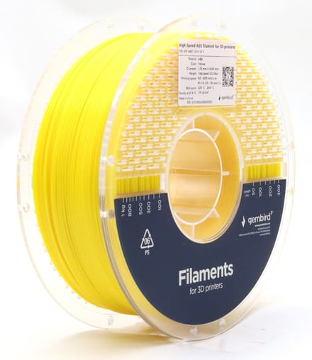 Gembird High Speed ABS - Yellow - 1.75mm ø - 1 kg