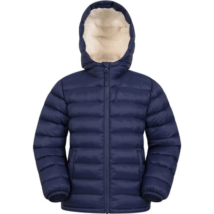 Mountain Warehouse Gewatteerde jas met imitatiebont voor kinderen/kinders (Marine)