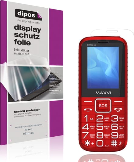 dipos – 4x Beschermfolie geschikt voor Maxvi B21ds up | Krasbestendige & heldere Screenprotector Ultra-Thin