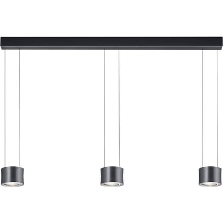 BANKAMP Impulse hanglamp 3-lichts van Dime naar Warm antraciet