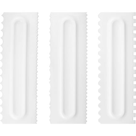 3 stuks/set Crèmeschraper Plastic Schraper Fondant Taart Modelleergereedschap voor Dessertdecoratie white