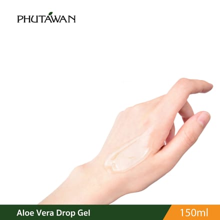 Phutawan Gel Goutte Aloe Vera 99%, pour Après-Soleil & Hydratant Quotidien, 150 ml. 150 ml. x 3 pcs