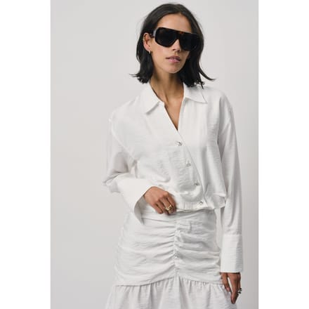 Dante6 Krissy Drapey Mini Skirt Milk White Größe: 38 | Miniröcke Outlet | Damen | Weiß