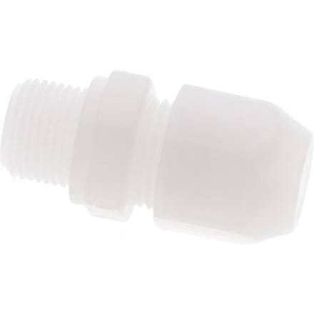 10x12mm & G3/8'' PVDF rechte slangkoppeling met buitendraad 10bar/145psi