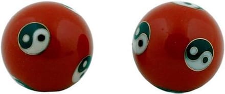 Yogi & Yogini naturals Meridiaankogels Yin Yang rood (3,5 cm)