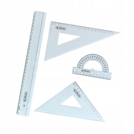 Herlitz Geometrie Set 4 Delen - Precisie voor School & Werk