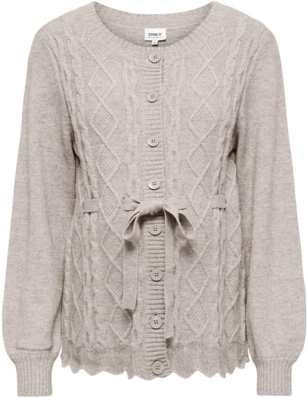 ONLY - OLMKALLU L/S O-NECK BELT CARDIGAN KNT - Dames - Cardigans