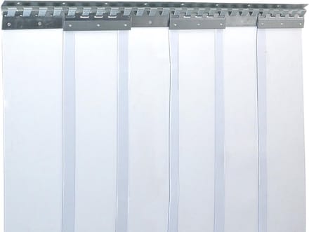 Strokengordijn PVC 2x200mm - 1,50m Hoogte x 1,80m Breed - Voorgemonteerd en Stabiel