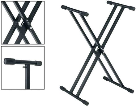 Keyboardstatief - Boston KS-240 - XX-model - Trigger lock - Verstelbaar - Zwart