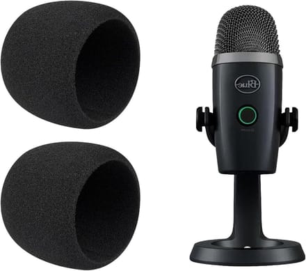 2 Stuks Microfoon Popfilter voor Blue Yeti Nano USB Microfoon, Bescherming tegen Windruis en Plosieven, Geluidsisolatie Accessoire