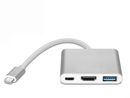 USB-C multipoortadapter naar USB, USB-C (USB PD), 4K HDMI-compatibel