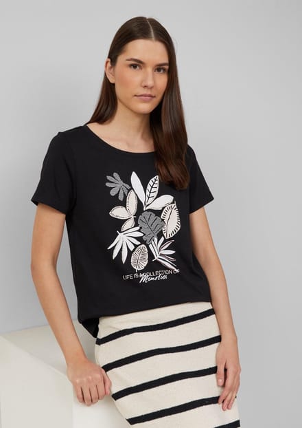 Regular fit T-shirt van puur katoen