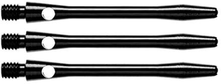 Anodized Aluminum Medium Black Dart Shafts - 4 Sets (12 Axles in totaal)