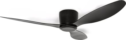 Plafondventilator - Ø132 cm - Zwart - Extra Stil: <25 dB - Ideaal voor Lage Plafonds - Plafond Ventilator