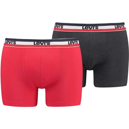 Levi's Brief Boxershorts 2-Pack Rood Grijs - Maat L - Heren