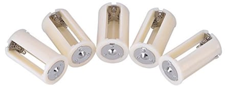 Batterijconverter 3 x AA tot D formaat - 5-pack
